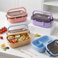 Flexi Maison Lunch Box En Plastique Compartimentée Avec Couverts
