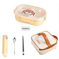 Flexi Maison Lunch Box En Plastique Compatible Micro-Ondes Avec Couverts