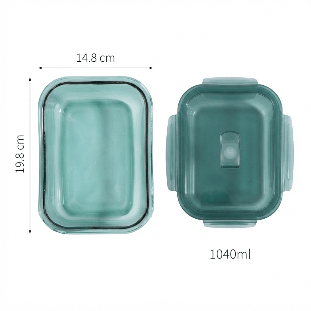 Flexi Maison Lunch Box En Verre Borosilicate Compatible
