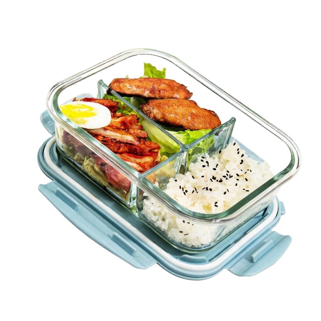 Flexi Maison Lunch Box En Verre Compartimentée