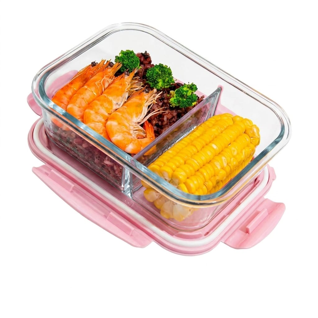 Flexi Maison Lunch Box En Verre Compartimentée