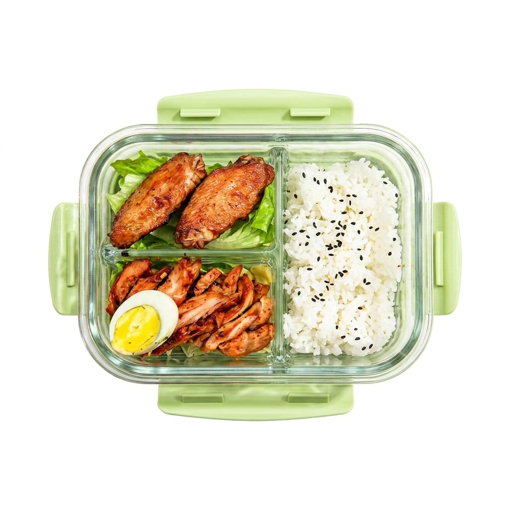Flexi Maison Lunch Box En Verre Compartimentée