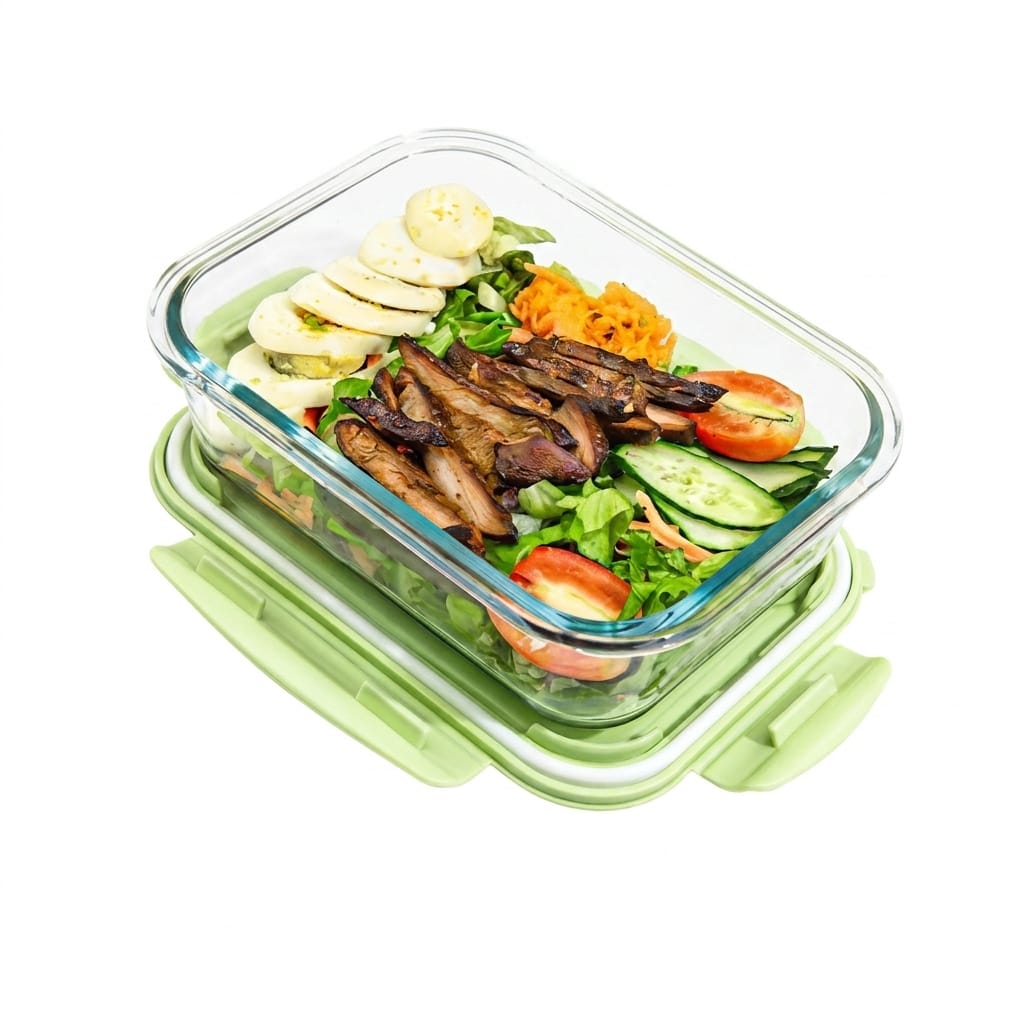 Flexi Maison Lunch Box En Verre Compartimentée