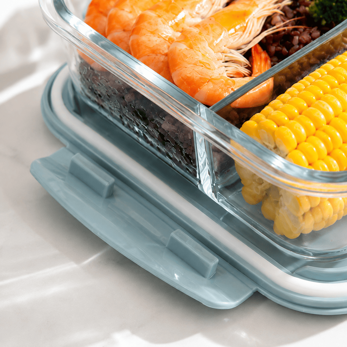 Flexi Maison Lunch Box En Verre Compartimentée