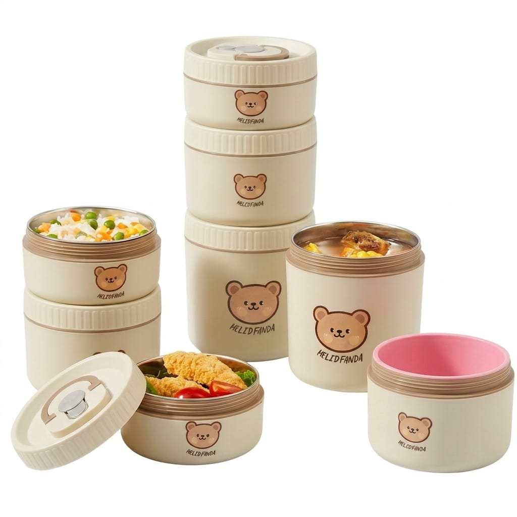 Flexi Maison Lunch Box Isotherme en Acier Inoxydable