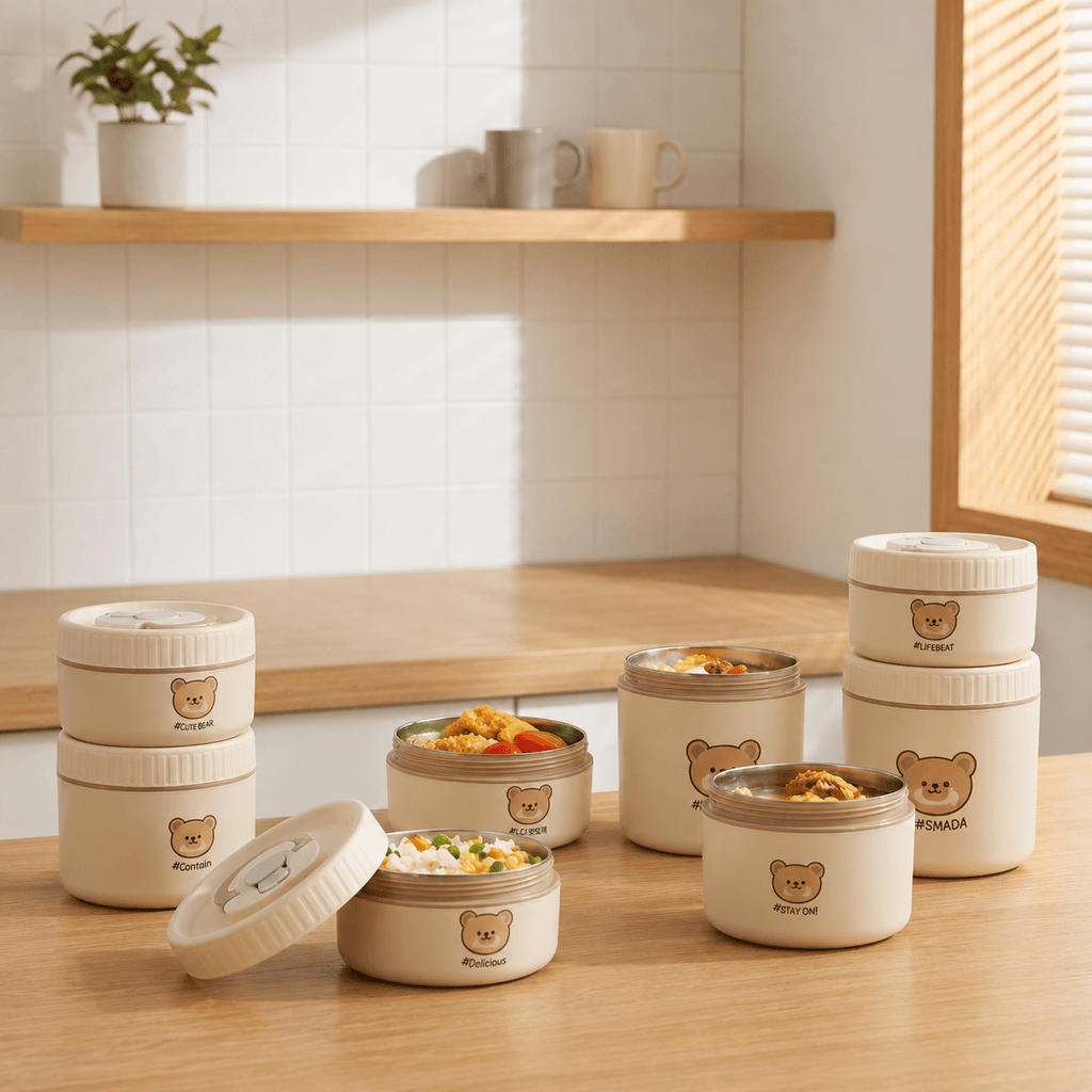 Flexi Maison Lunch Box Isotherme en Acier Inoxydable
