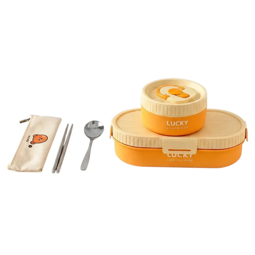 Flexi Maison Lunch Box Isotherme Inox avec Sac et Couverts