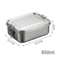 Flexi Maison Lunch Box Rectangulaire en Acier Inoxydable