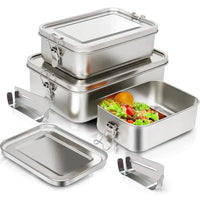 Flexi Maison Lunch Box Rectangulaire en Acier Inoxydable