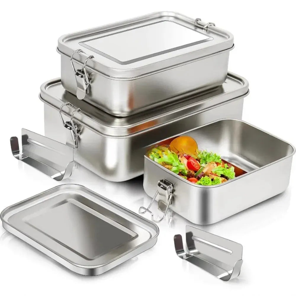 Flexi Maison Lunch Box Rectangulaire en Acier Inoxydable