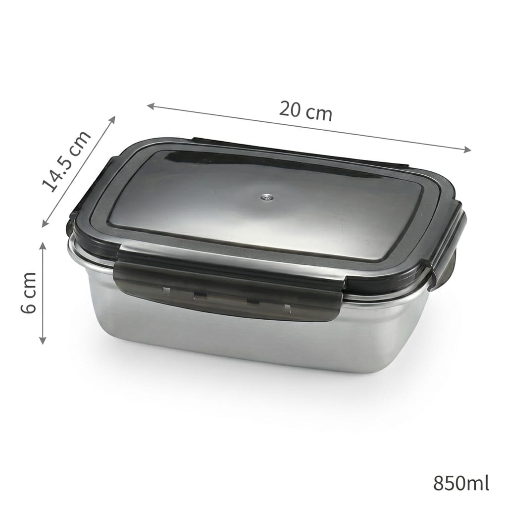 Flexi Maison Lunch Box Silicone En Acier Inoxydable Hermétique