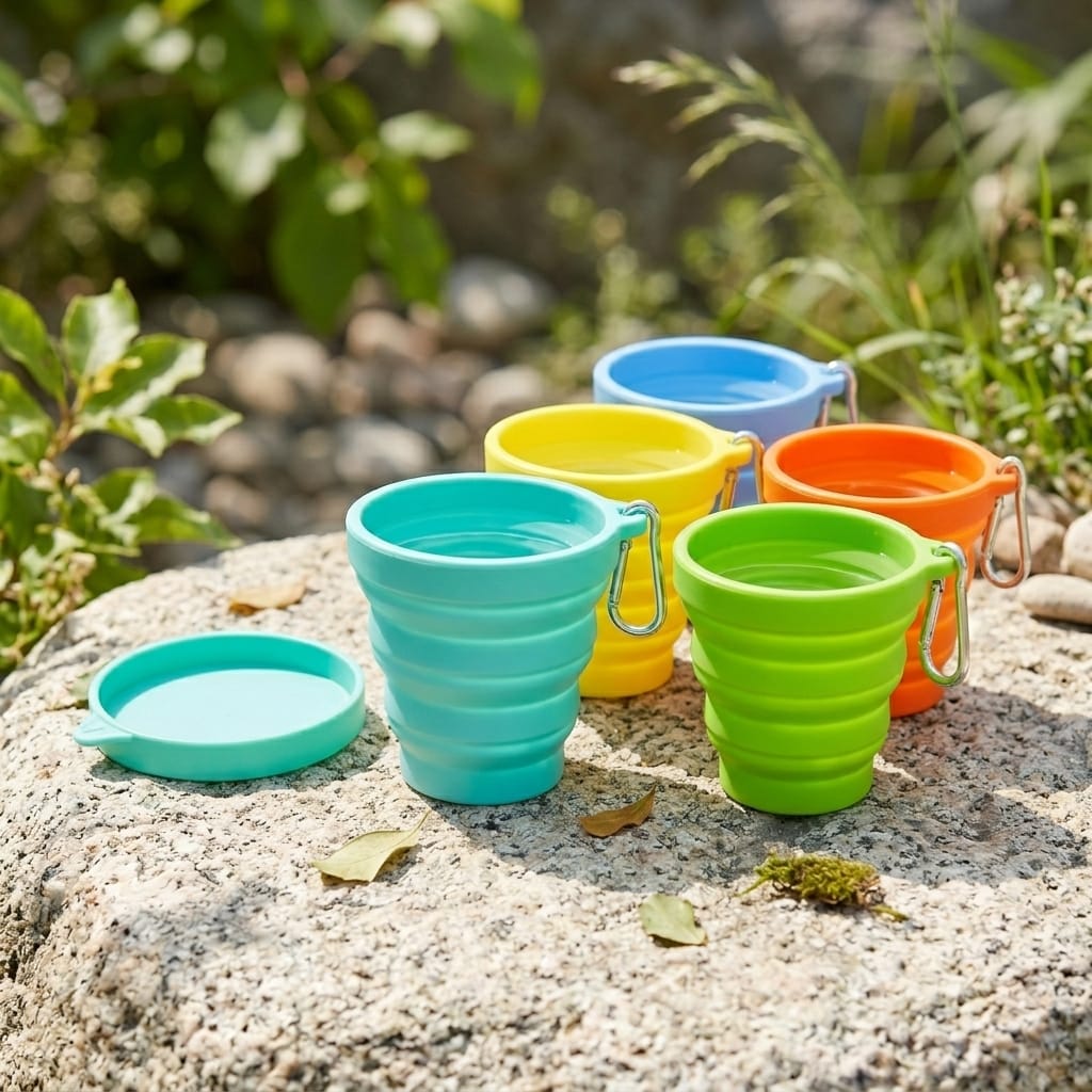 Flexi Maison Mug De Voyage En Silicone Pliable