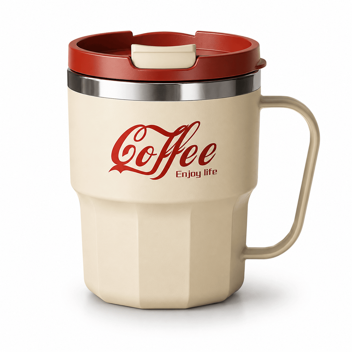 Flexi Maison Mug Isotherme En Acier Inoxydable Avec Poignée