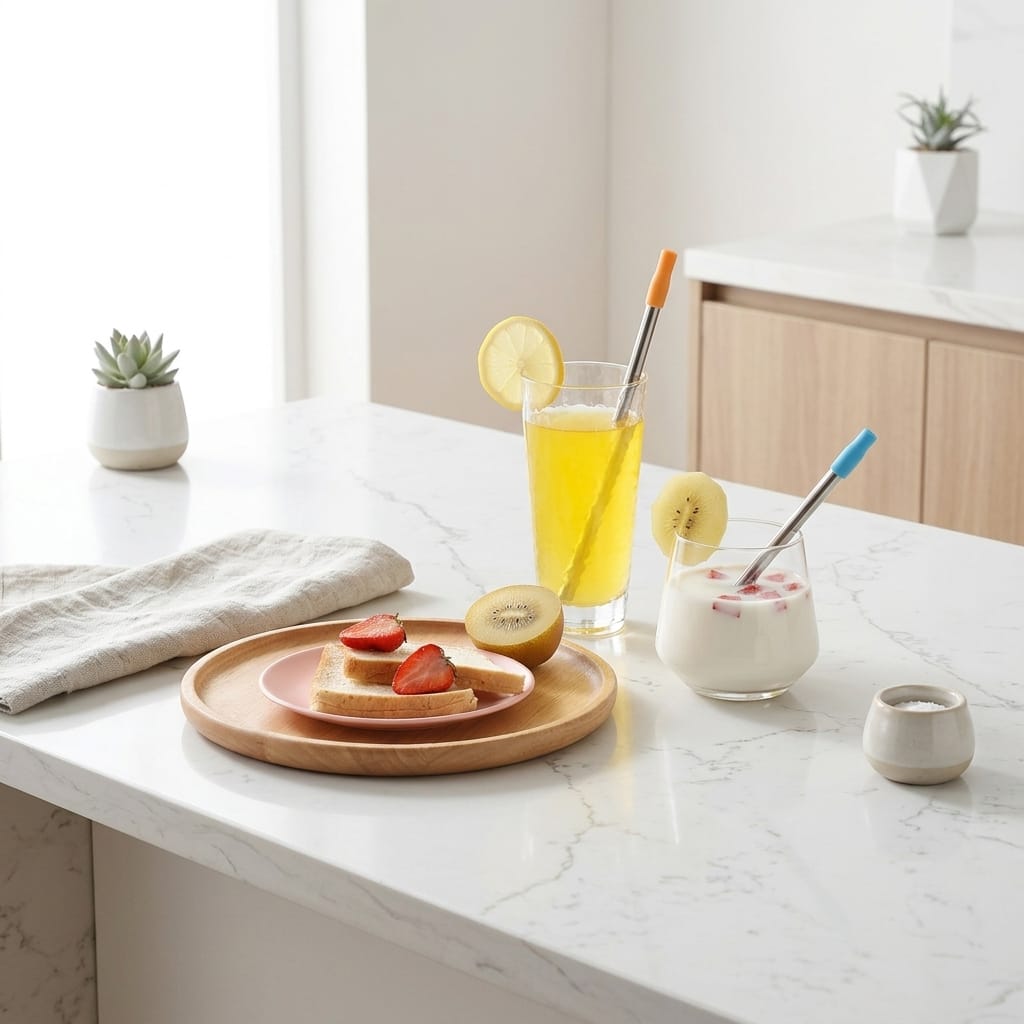 Flexi Maison Paille Télescopique En Acier Inoxydable