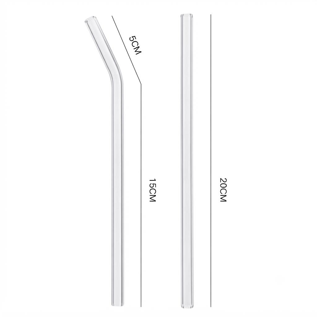 Flexi Maison Pailles En Verre Borosilicate Réutilisables