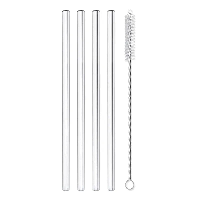 Flexi Maison Pailles En Verre Borosilicate Réutilisables