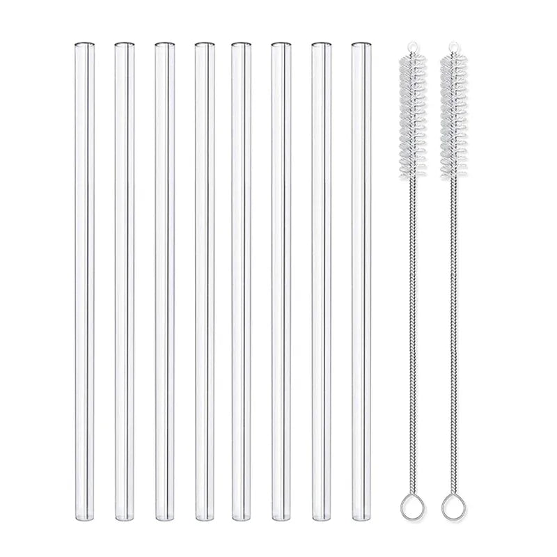 Flexi Maison Pailles En Verre Borosilicate Réutilisables