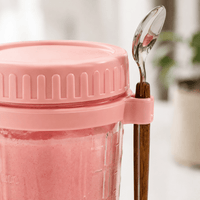 Flexi Maison Petit Pot En Verre Avec Couvercle Et Cuillère