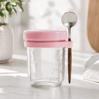 Flexi Maison Petit Pot En Verre Avec Couvercle Et Cuillère