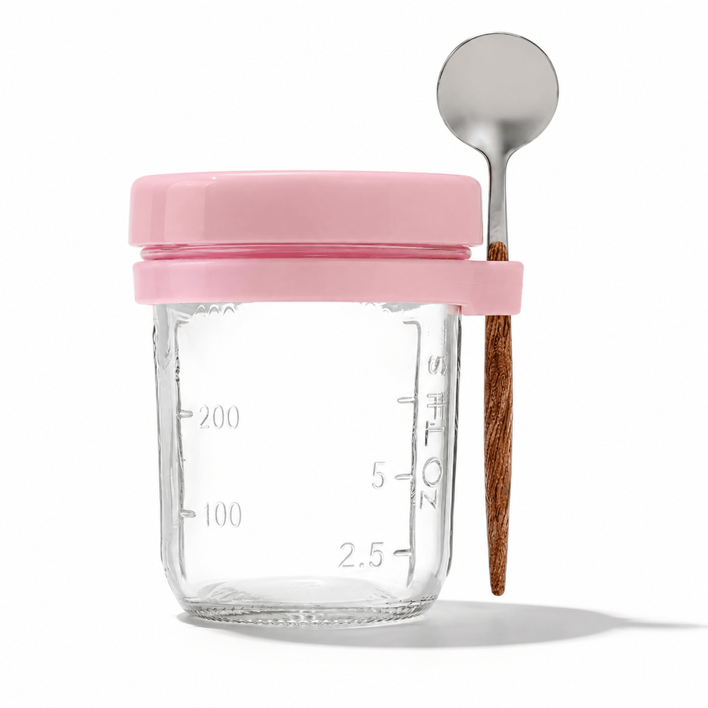 Flexi Maison Petit Pot En Verre Avec Couvercle Et Cuillère