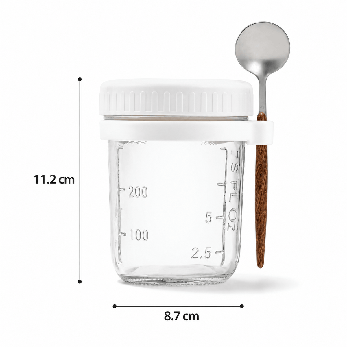 Flexi Maison Petit Pot En Verre Avec Couvercle Et Cuillère