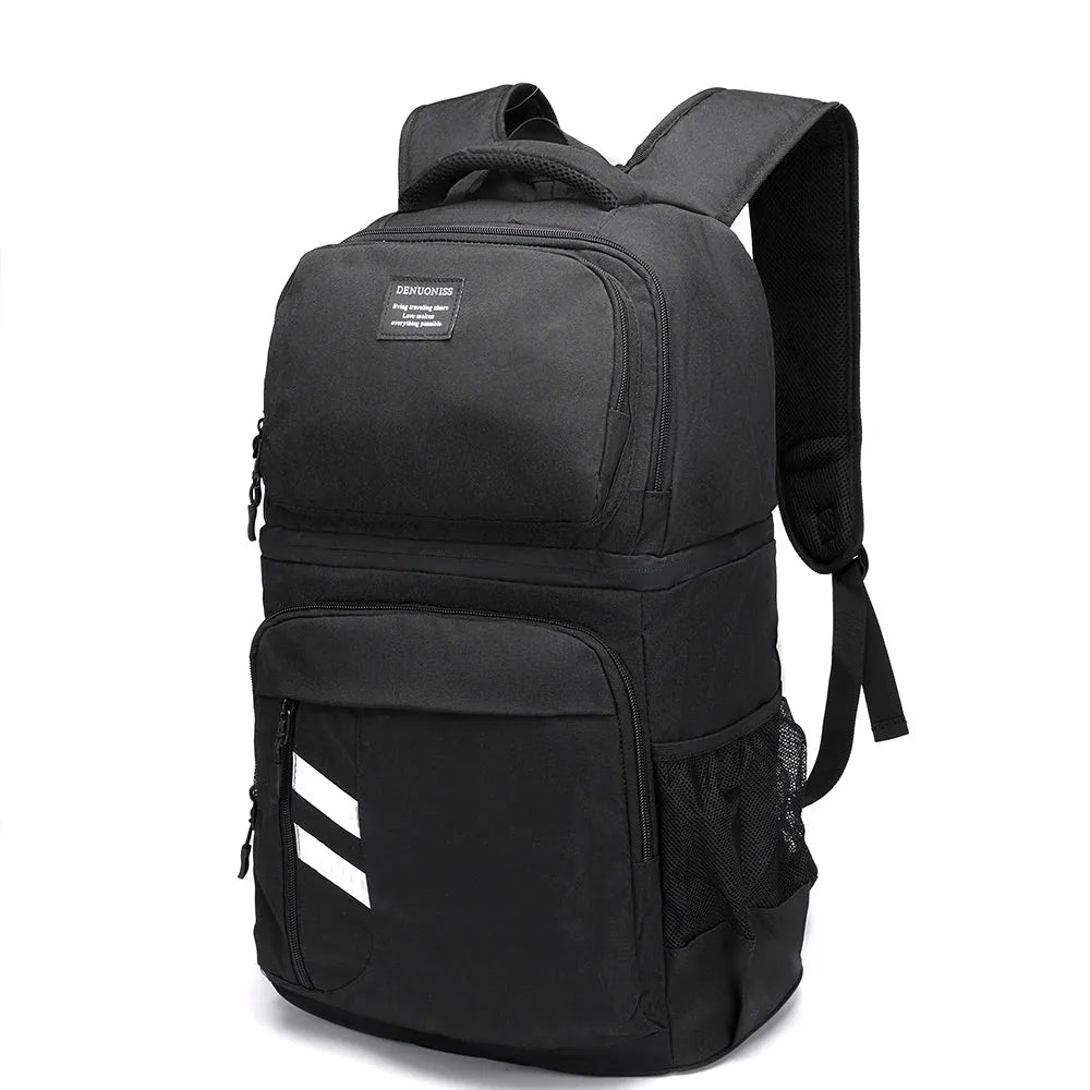 Flexi Maison Sac à dos glacière isotherme noir à double compartiment pour pique-nique