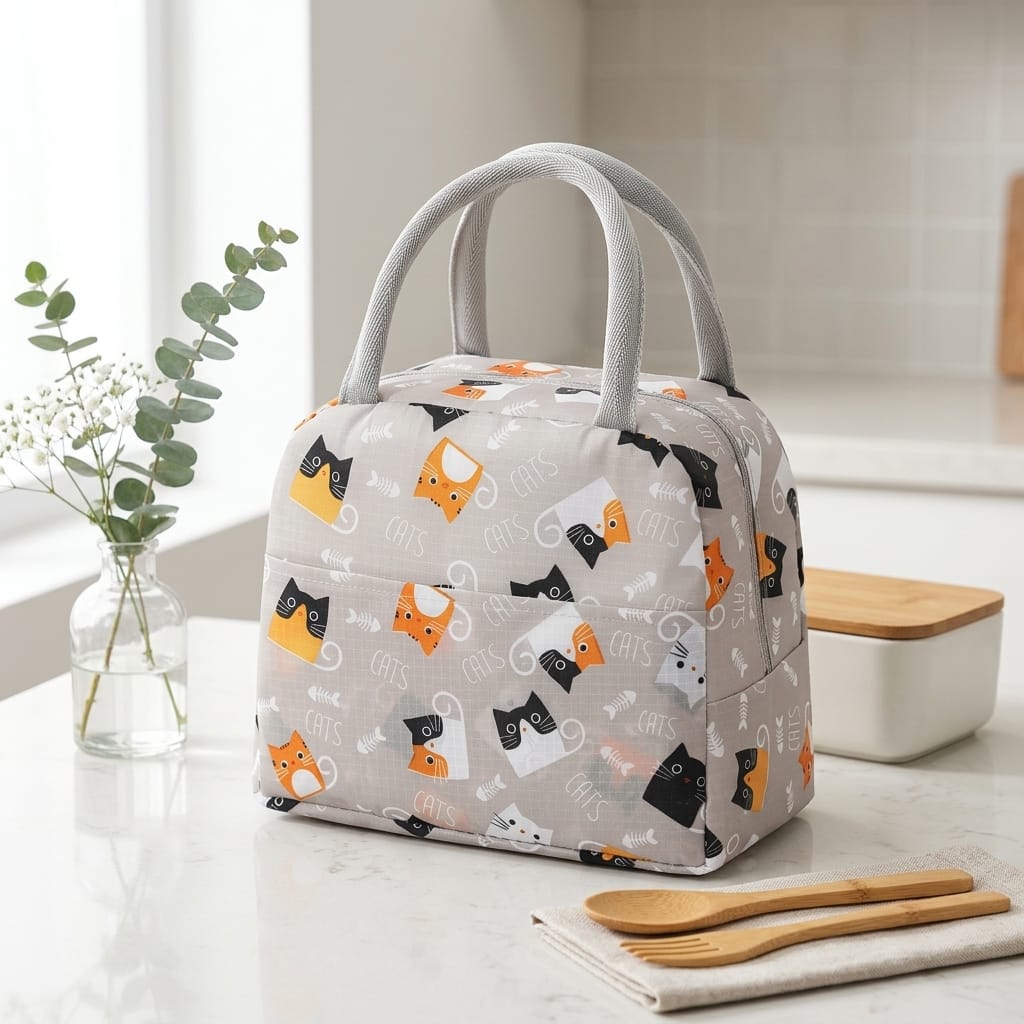 Flexi Maison Sac Isotherme Repas Imprimé Chat