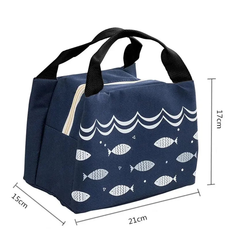 Flexi Maison Sac Repas Toile Isotherme Motif Poisson