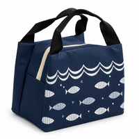 Flexi Maison Sac Repas Toile Isotherme Motif Poisson