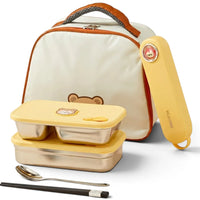 Flexi Maison Set Lunch Box Avec Sac Isotherme et Couverts