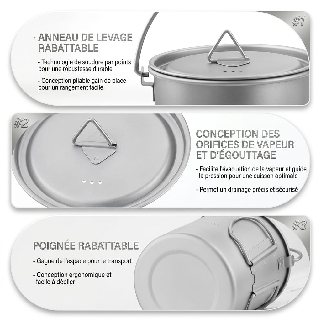 Flexi Maison Tasse En Titane Pliable
