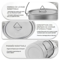 Flexi Maison Tasse En Titane Pliable