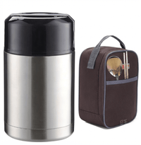 Flexi Maison Thermos Alimentaire Isotherme Inox avec Sac Repas