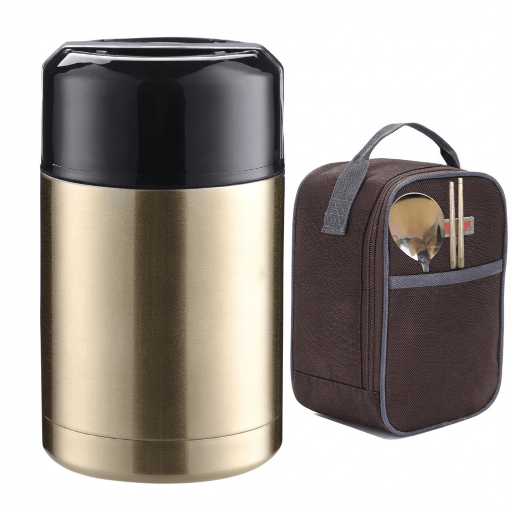 Flexi Maison Thermos Alimentaire Isotherme Inox avec Sac Repas