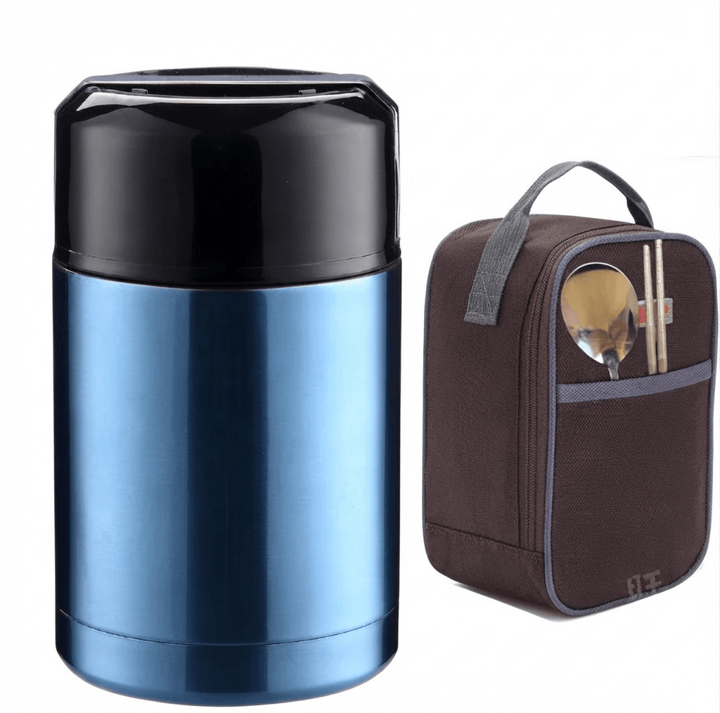 Flexi Maison Thermos Alimentaire Isotherme Inox avec Sac Repas