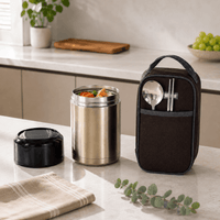 Flexi Maison Thermos Alimentaire Isotherme Inox avec Sac Repas