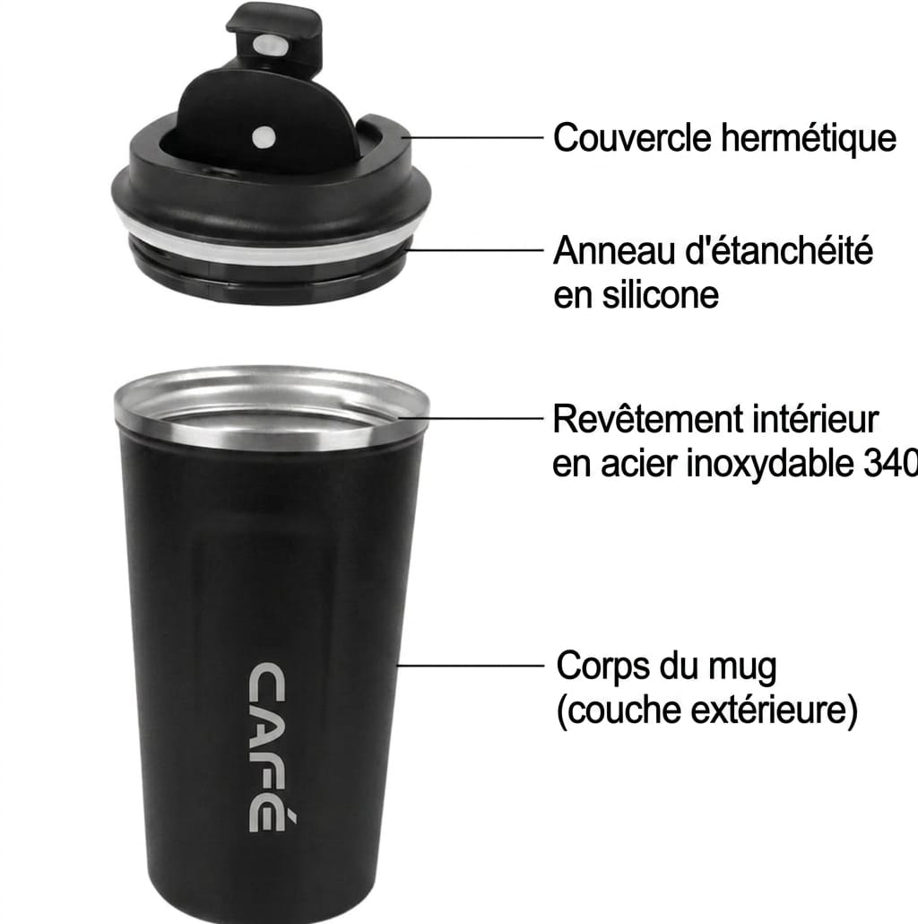 Flexi Maison Thermos De Voyage En Acier Inoxydable